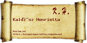 Kalász Henrietta névjegykártya