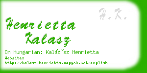 henrietta kalasz business card